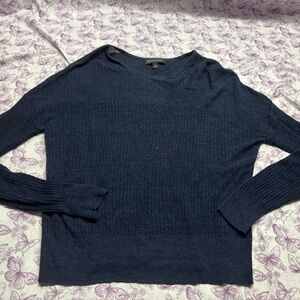 🪄Banana Republic Navy Ribbed Long Sleeve Crewneck